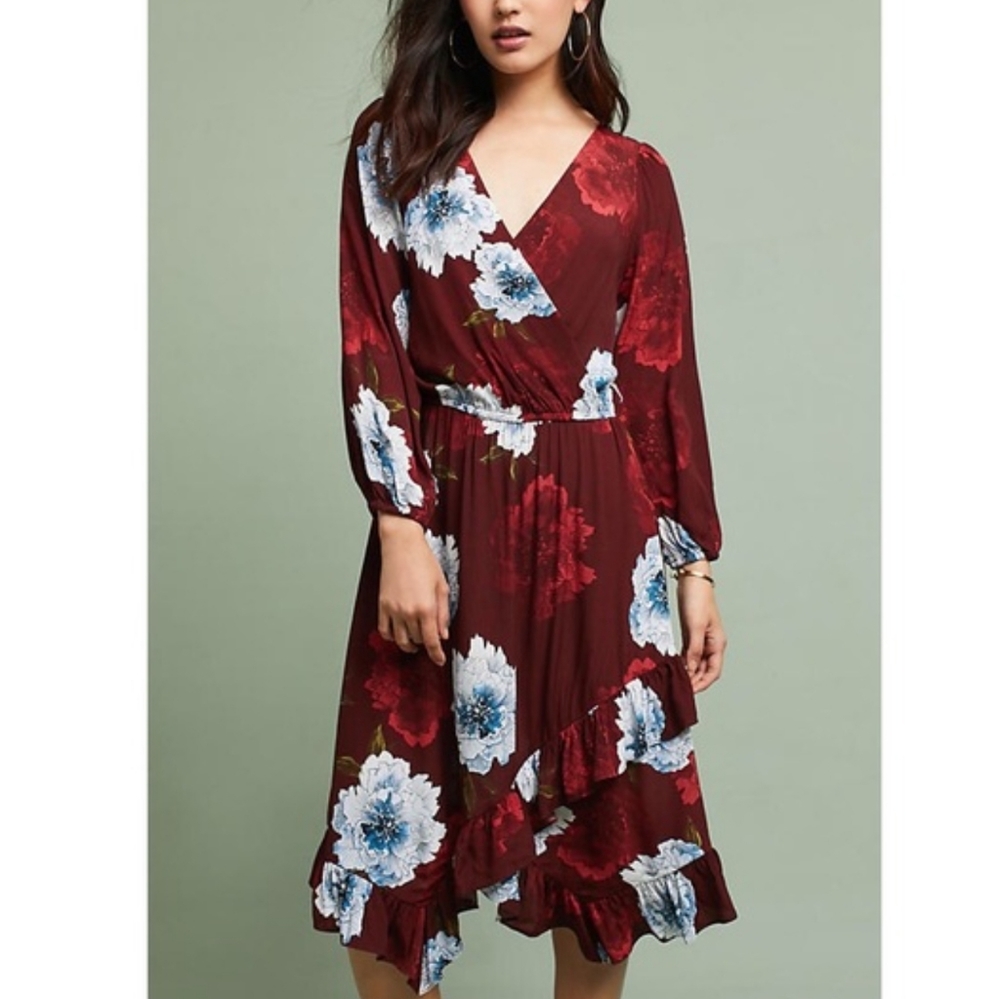 TRACY REESE x ANTHRO Aleah Surplice Wrap Dress